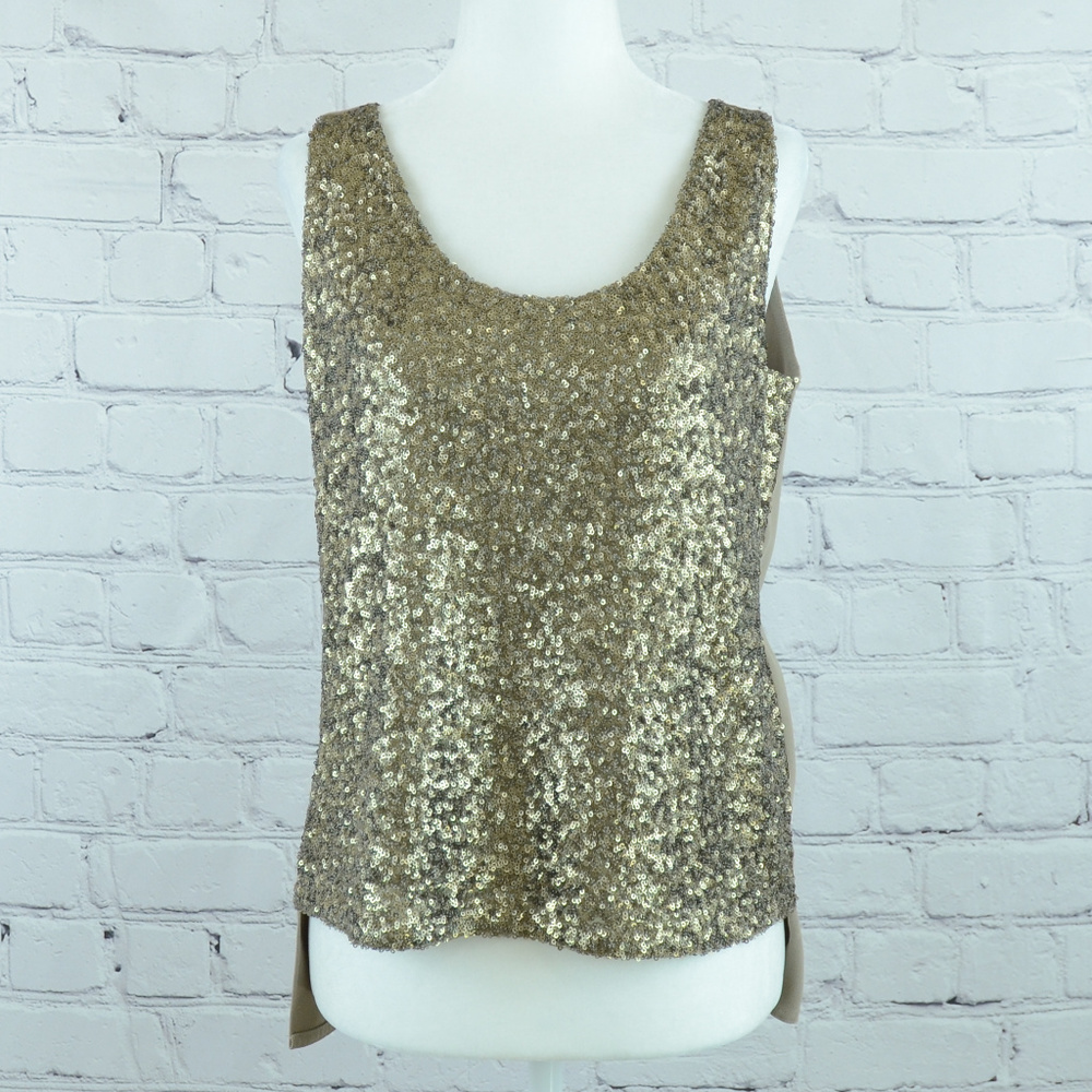 NWT ELIE TAHARI Rosalin Sequin Sleeveless Top …